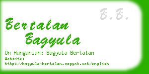 bertalan bagyula business card